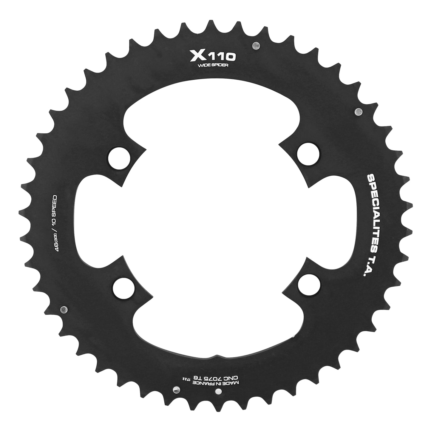 TA X110 WS chainring 4-bolt D110 for Tiagra 46T outer 9-10S