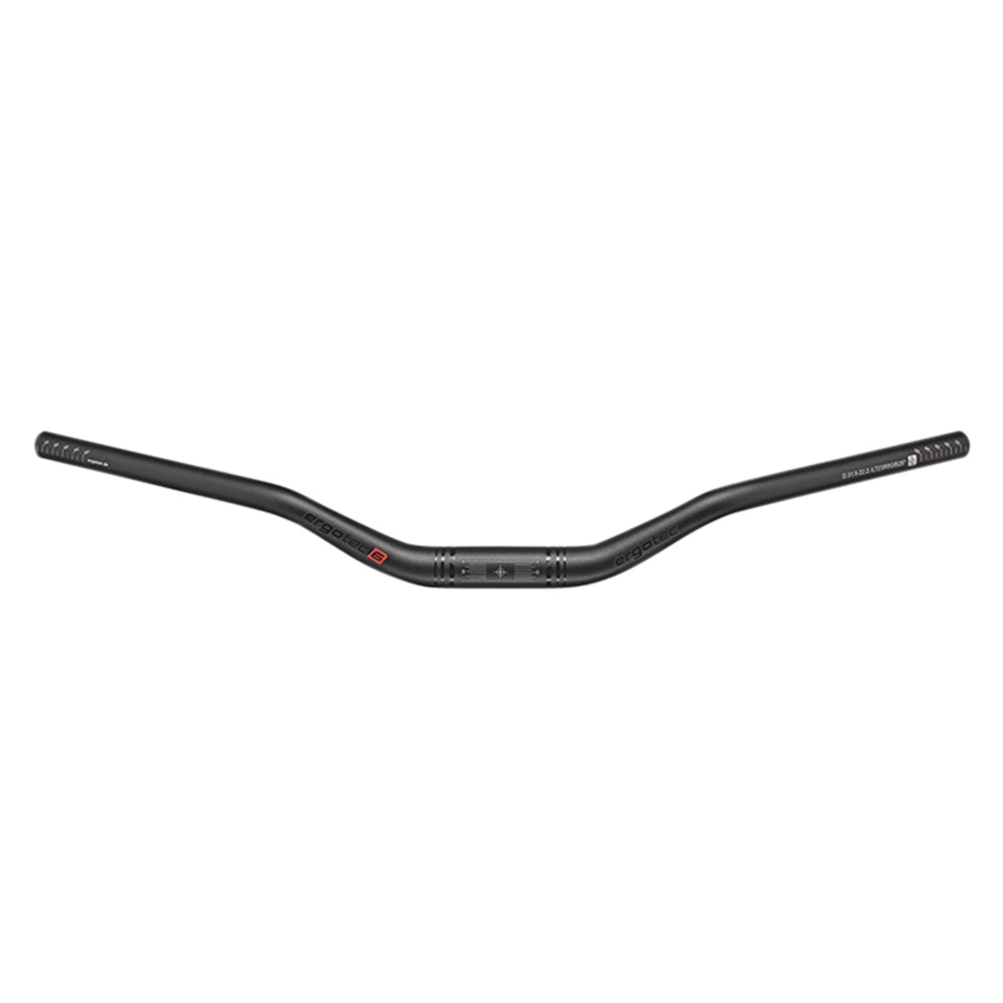 Cintre VTT relève Ergotec riser bar confort alu noir diam 31,8mm l 720mm relève 50mm