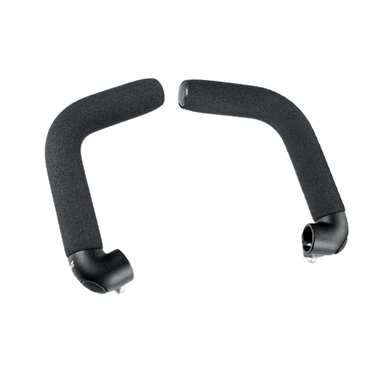 Embout de Cintre Ergotec touring alu noir rotation 360° (paire)
