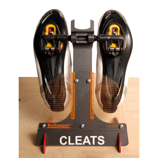 Outil positionnement cales chaussures vélo