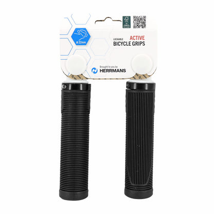 Poignées City VTT Herrmans super confort noir gris 130mm