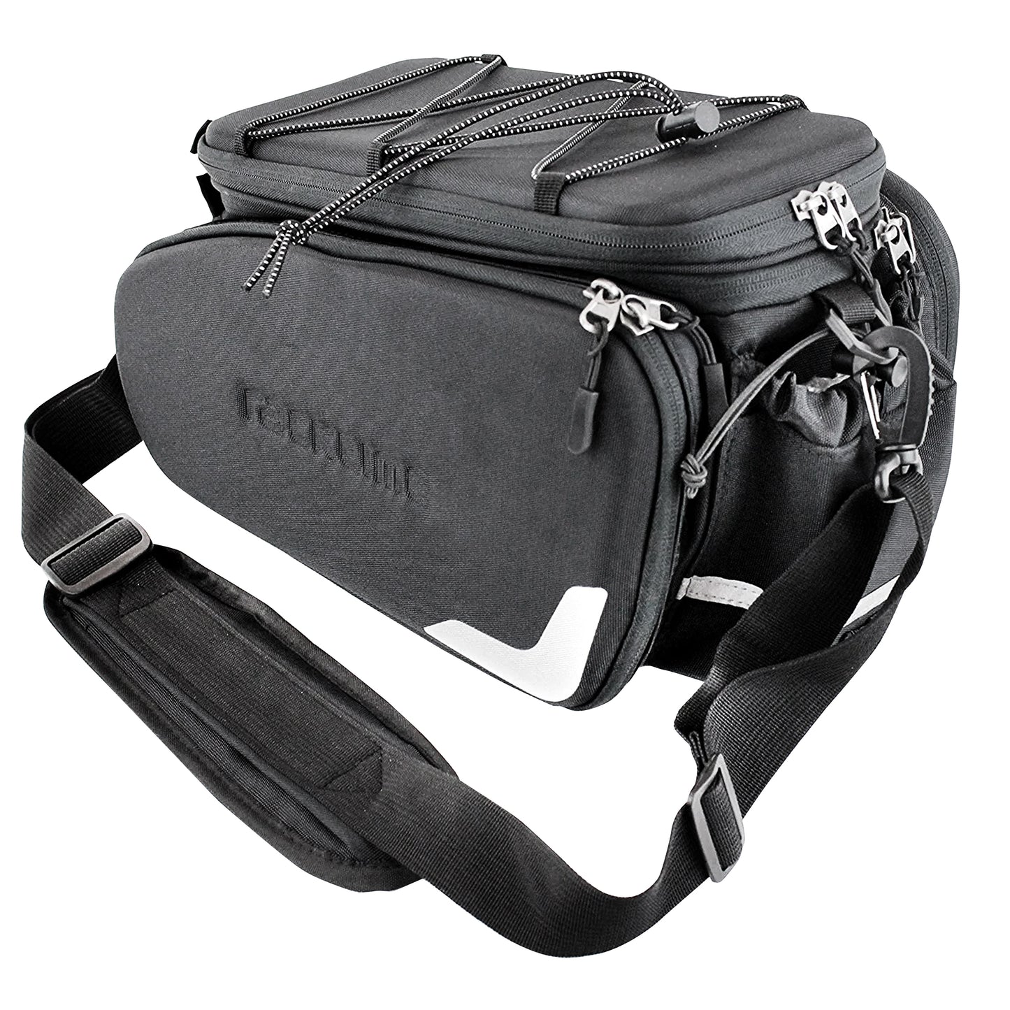 Sacoche arrière vélo Racktime odin 2.0 noir fixation porte bagage l 37cm x l 24cm x h 24cm