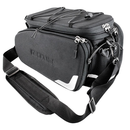 Sacoche arrière vélo Racktime odin 2.0 noir fixation porte bagage l 37cm x l 24cm x h 24cm