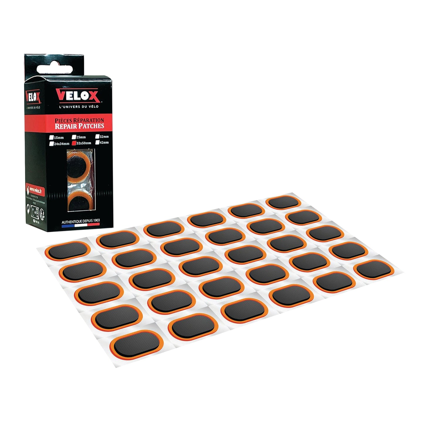 Rustines réparation Velox 32x50 mm