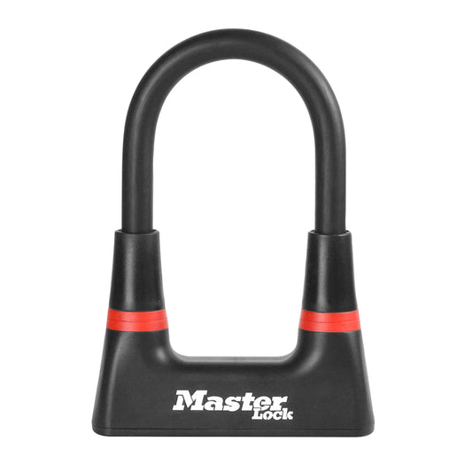 Masterlock U-lock for bike - scooter, 80 x 150 mm, 14 mm diameter, black, delivered with 4 keys