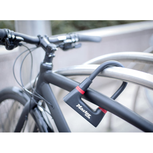 Masterlock U-lock for bike - scooter, 80 x 150 mm, 14 mm diameter, black, delivered with 4 keys