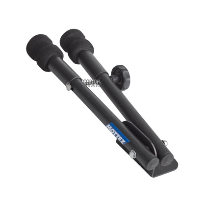 Support mural pliable vélo / trottinette noir avec mousse pride par tige de selle vélo ou axe direction pour trottinette