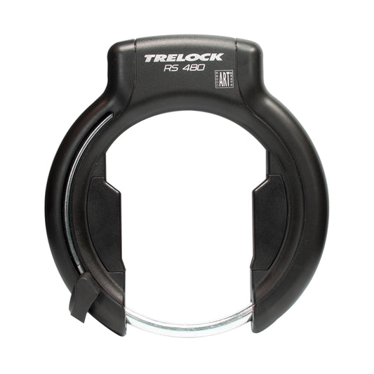 Antivol vélo fer à cheval Trelock RS480 noir avec fixation fixation sur cadre largeur de 89 mm à 112 mm écart pneu 75 mm