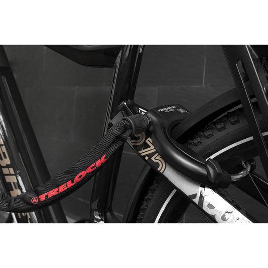 Antivol vélo fer à cheval Trelock RS480 noir avec fixation fixation sur cadre largeur de 89 mm à 112 mm écart pneu 75 mm