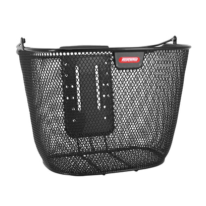 Klickfix 18L steel front basket with handle