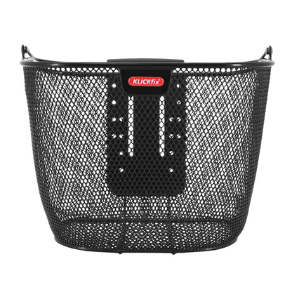 Klickfix 18L steel front basket with handle