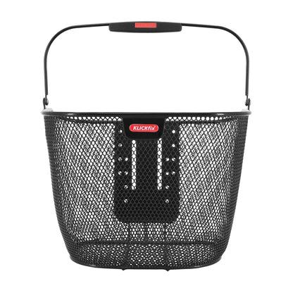 Klickfix 18L steel front basket with handle