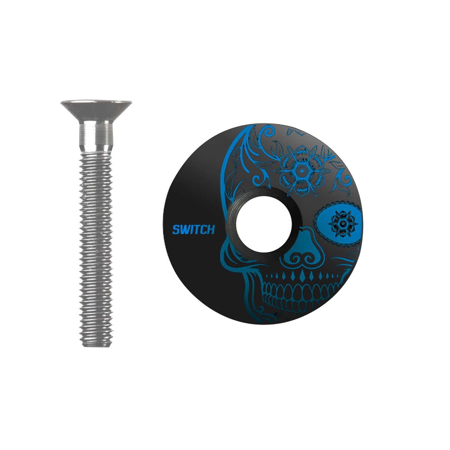 Capot jeu de direction Switch Skull noir bleu