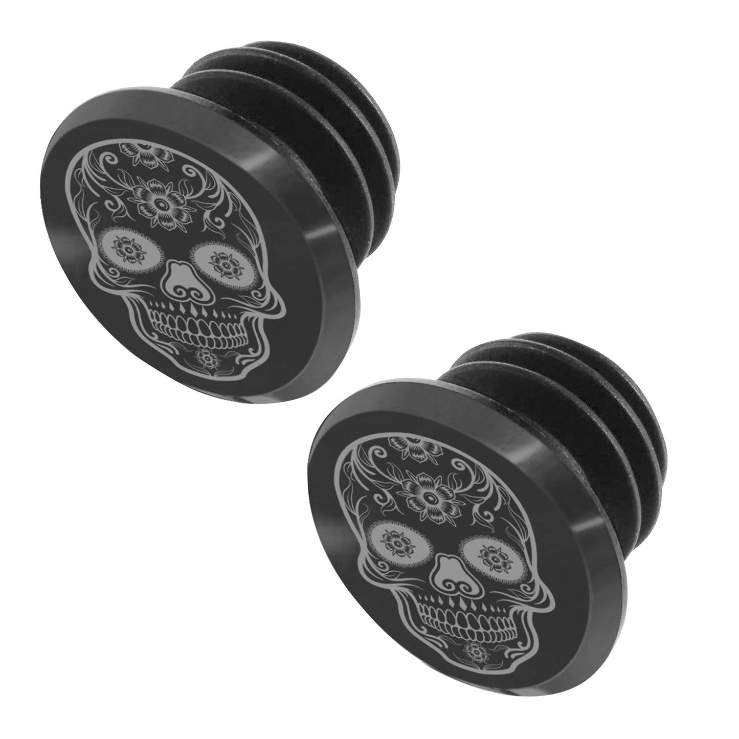 Bouchons de cintre VTT SWITCH Skull noir-gris (paire)