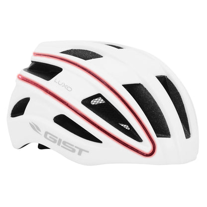 Casque vélo adulte Gist urbain luxo blanc in-mold avec éclairage USB 360°