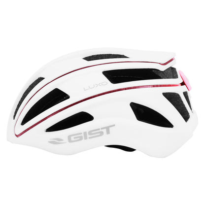 Casque vélo adulte Gist urbain luxo blanc in-mold avec éclairage USB 360°