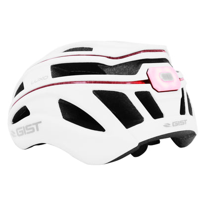 Casque vélo adulte Gist urbain luxo blanc in-mold avec éclairage USB 360°