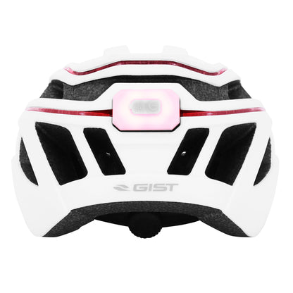 Casque vélo adulte Gist urbain luxo blanc in-mold avec éclairage USB 360°