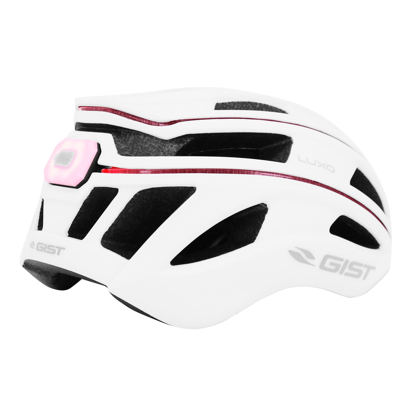 Casque vélo adulte Gist urbain luxo blanc in-mold avec éclairage USB 360°