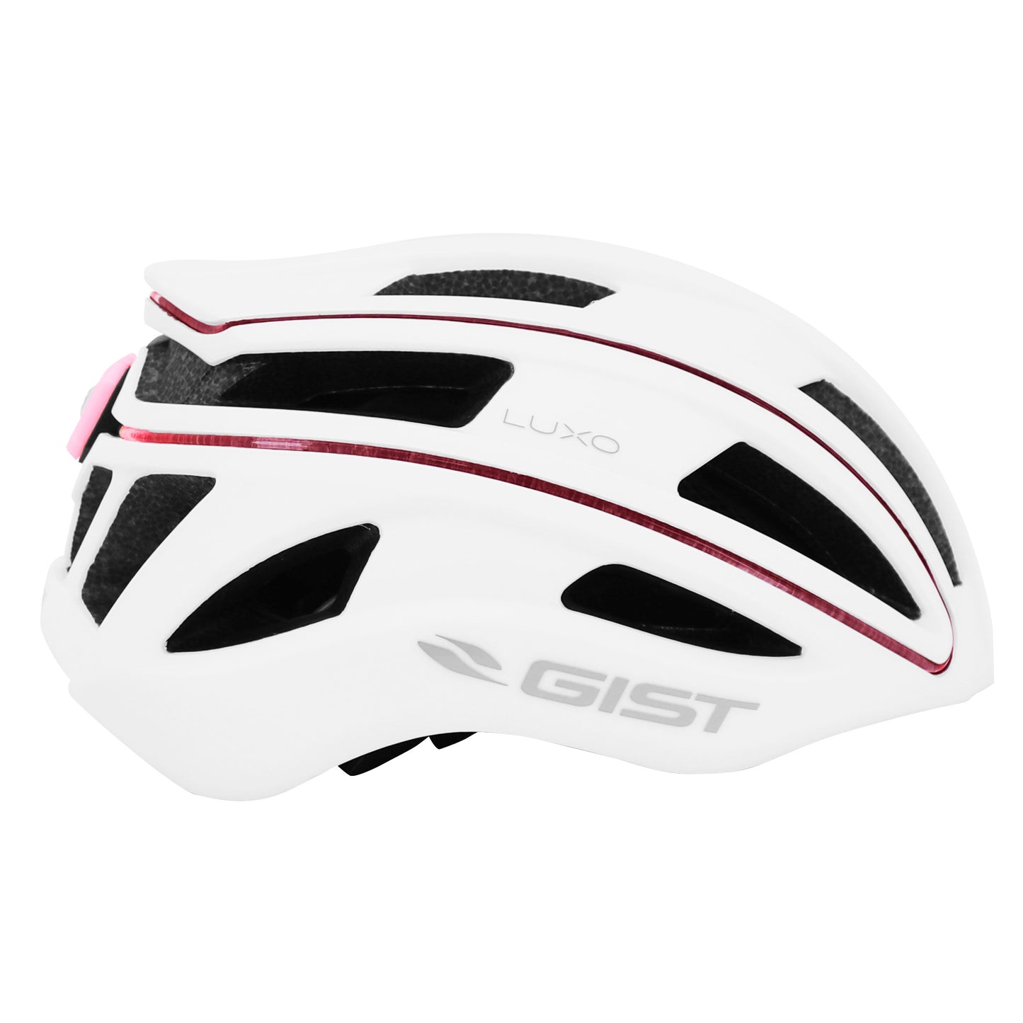 Casque vélo adulte Gist urbain luxo blanc in-mold avec éclairage USB 360°