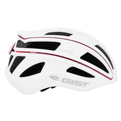 Casque vélo adulte Gist urbain luxo blanc in-mold avec éclairage USB 360°