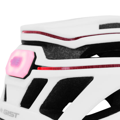 Casque vélo adulte Gist urbain luxo blanc in-mold avec éclairage USB 360°