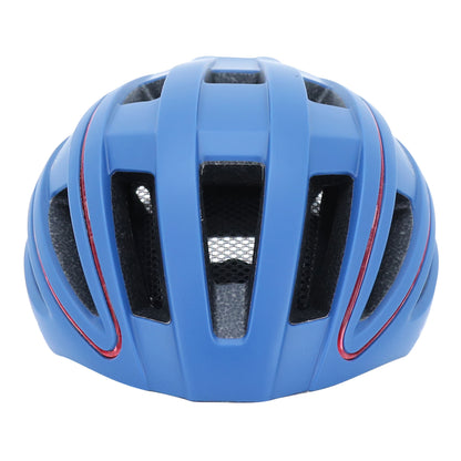 Gist Urban Luxo Adult Opaque Blue In-Mold Bike Helmet with 360° USB Lighting