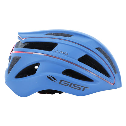 Gist Urban Luxo Adult Opaque Blue In-Mold Bike Helmet with 360° USB Lighting