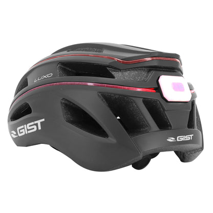 Casque vélo adulte Gist urbain luxo noir in-mold avec éclairage USB 360°