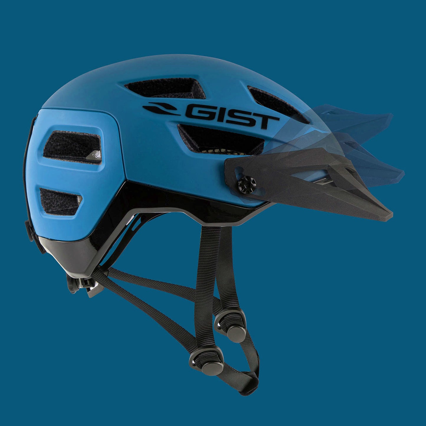 Casque vélo adulte Gist VTT kop bleu in-mold