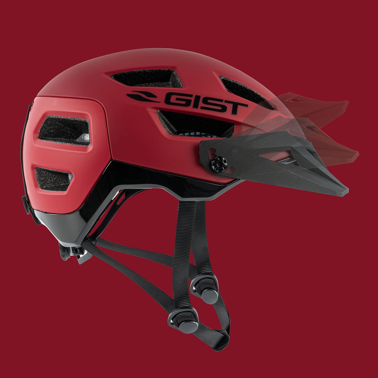 Casque vélo adulte Gist VTT kop rouge in-mold