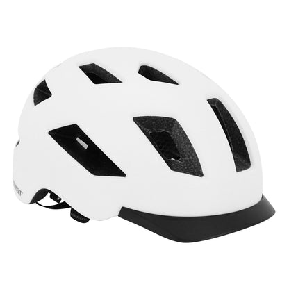 Casque vélo adulte Gist urbain smart blanc in-mold avec éclairage arrière
