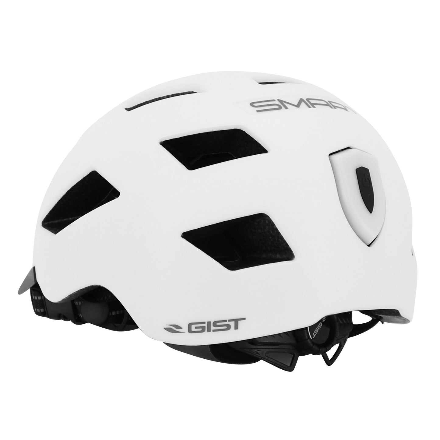 Casque vélo adulte Gist urbain smart blanc in-mold avec éclairage arrière