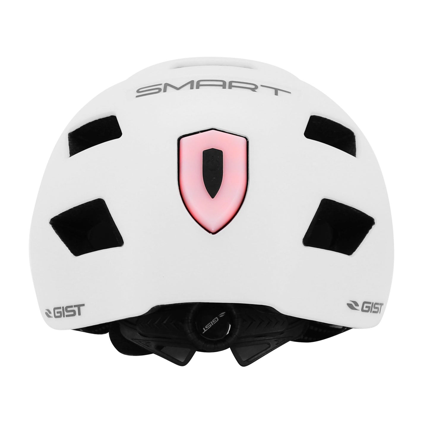 Casque vélo adulte Gist urbain smart blanc in-mold avec éclairage arrière