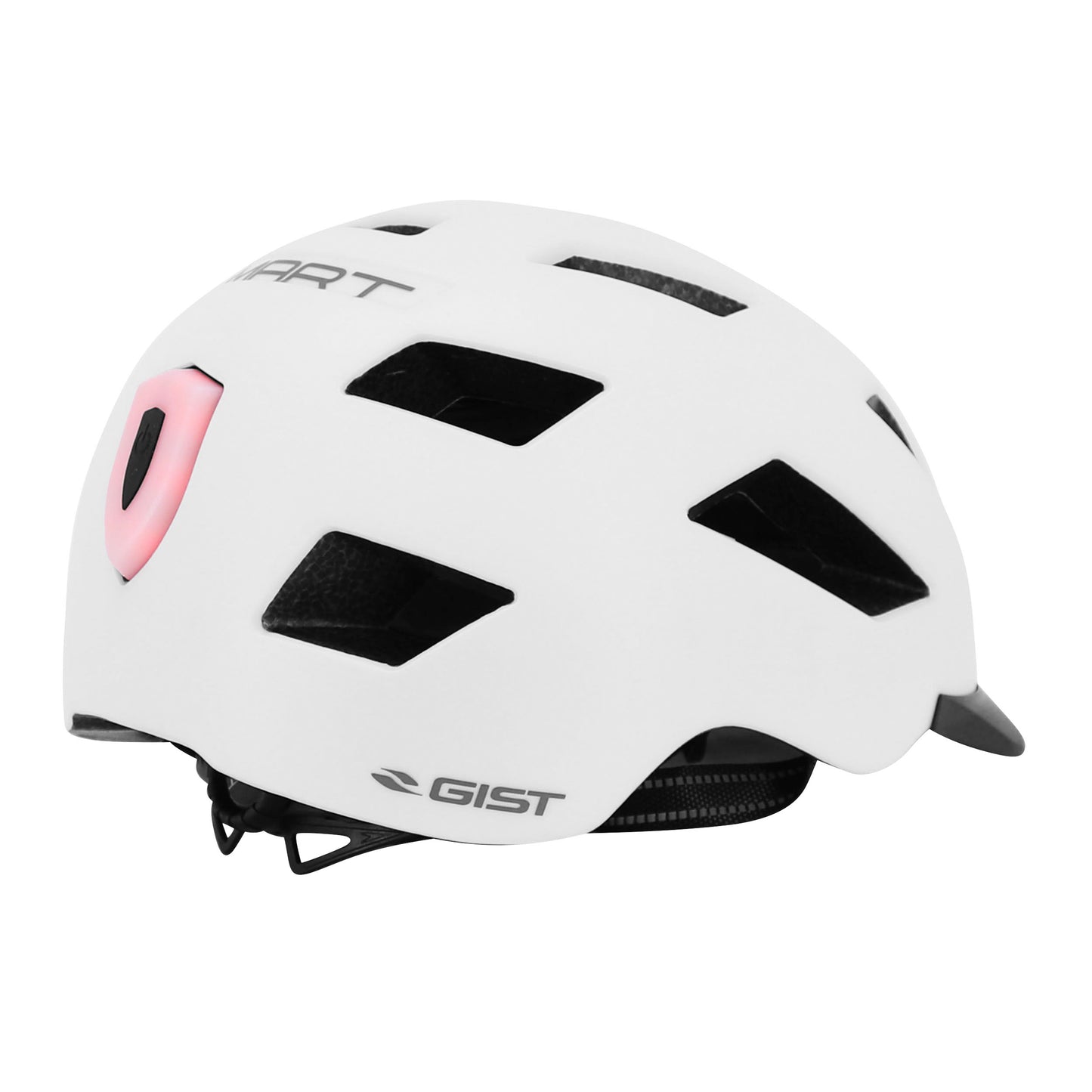 Casque vélo adulte Gist urbain smart blanc in-mold avec éclairage arrière