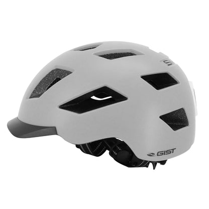Adult Gist Urban Smart Grey In-Mold Bike Helmet with Rear Light