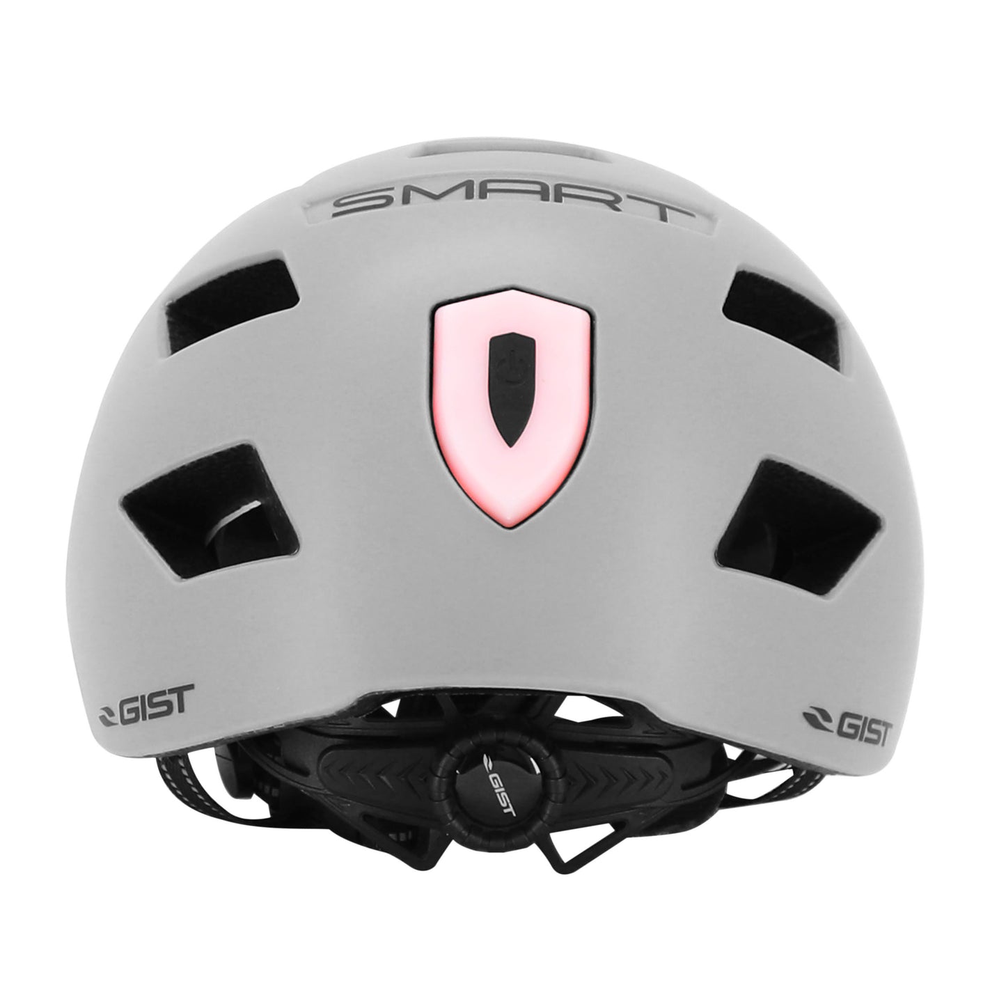 Adult Gist Urban Smart Grey In-Mold Bike Helmet with Rear Light