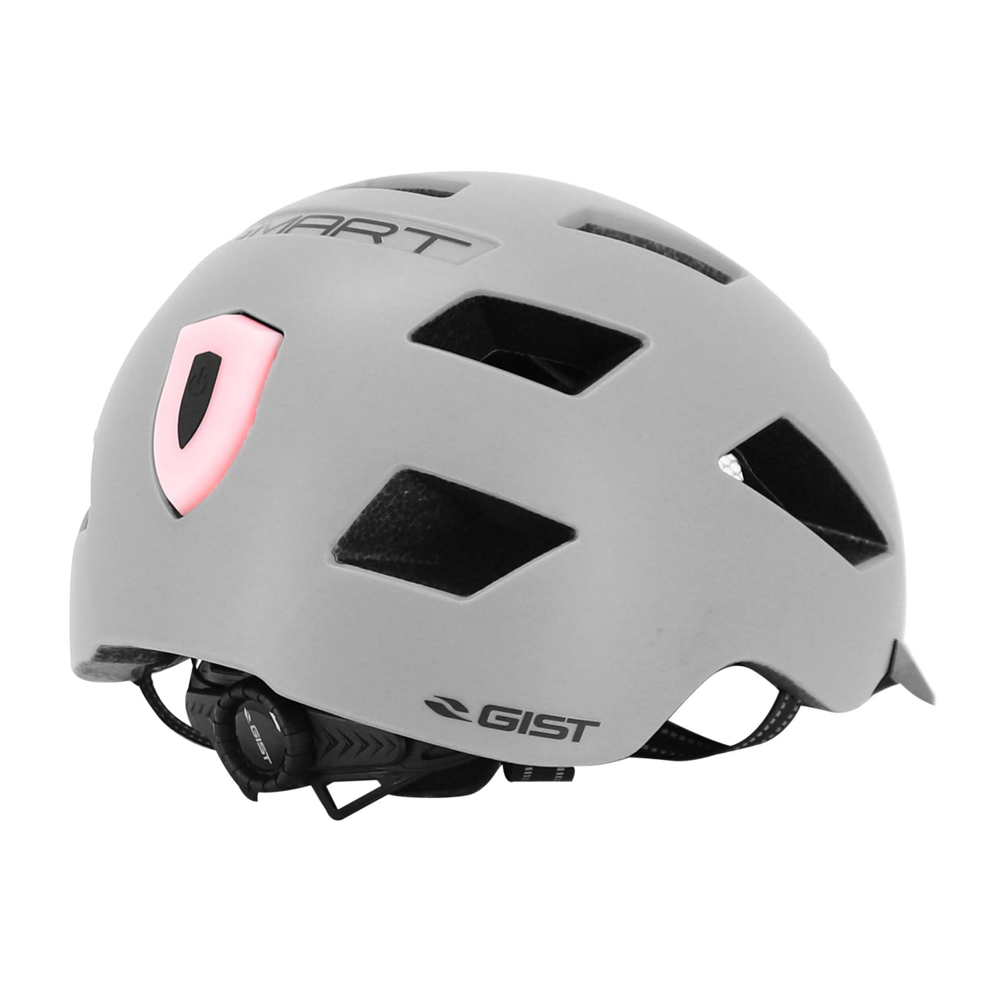 Adult Gist Urban Smart Grey In-Mold Bike Helmet with Rear Light