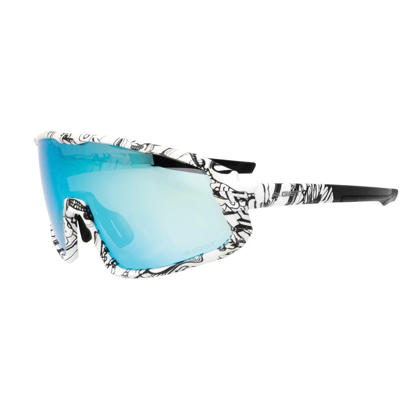 Lunettes vélo adulte Gist Next Pop blanc 3 verres