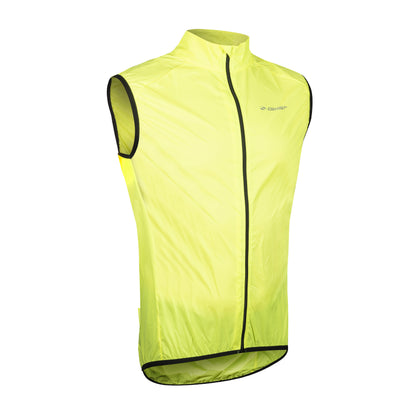 Veste vélo coupe-vent Gist sans manche jaune fluo