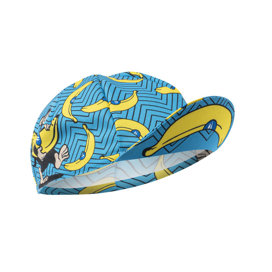 Casquette vélo déco banane bleu / jaune Gist