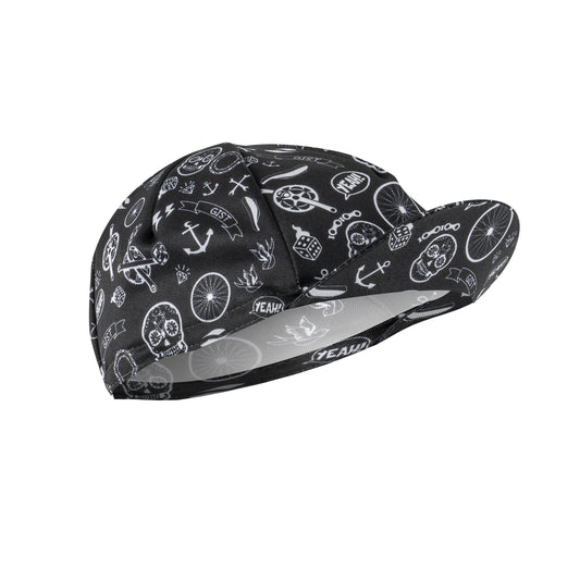 Casquette vélo déco yeah noir Gist