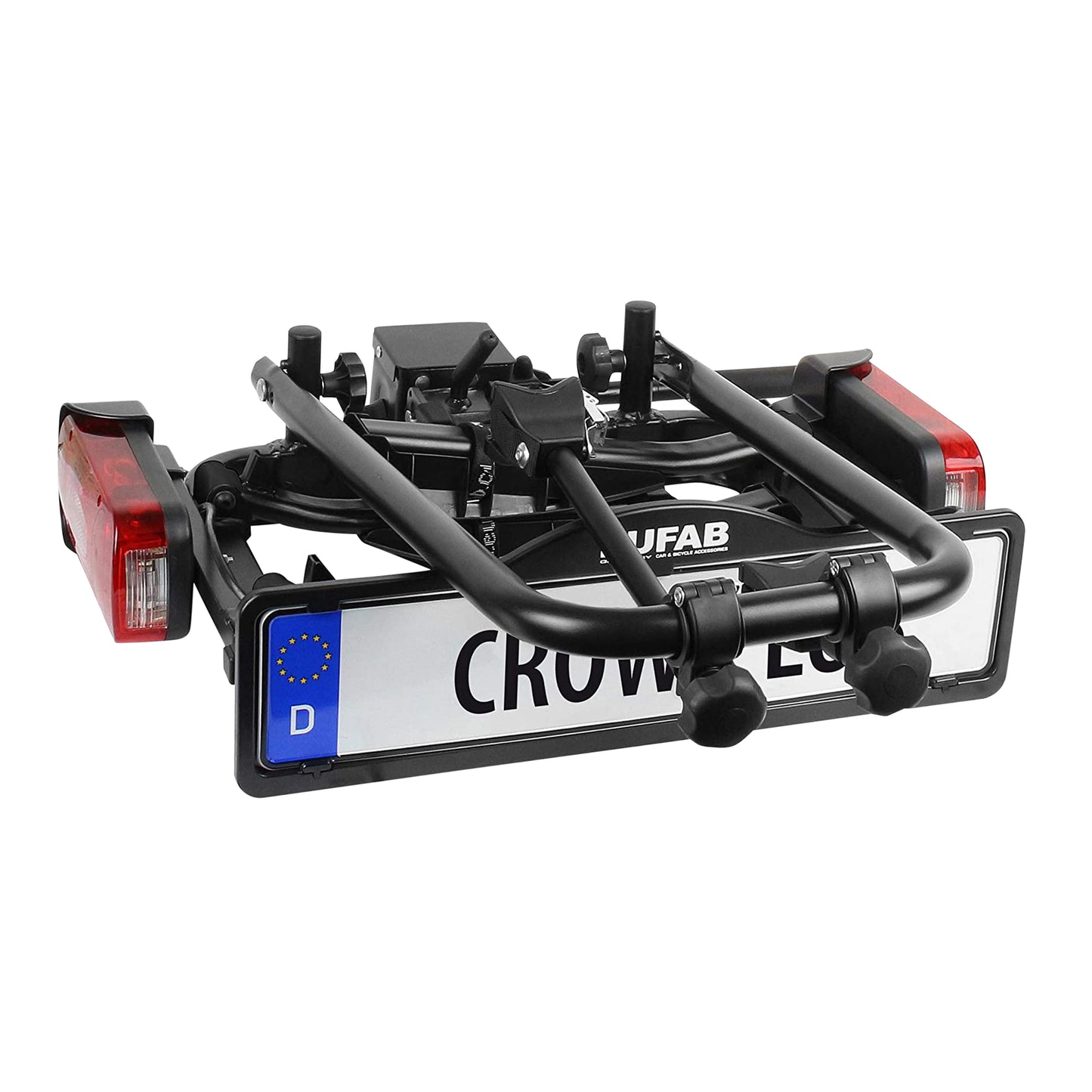 Porte-vélos plateforme EUFAB Crow Plus 2 VAE inclinable