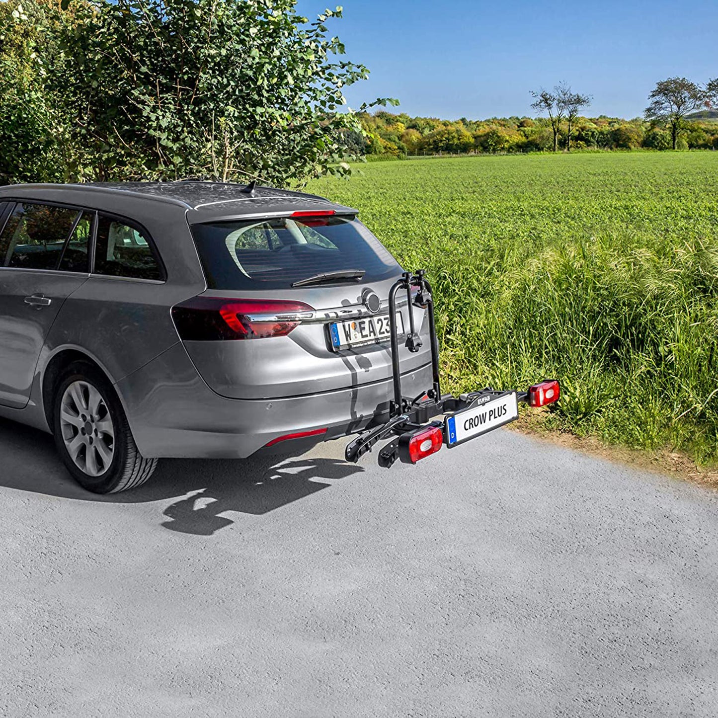 Porte-vélos plateforme EUFAB Crow Plus 2 VAE inclinable