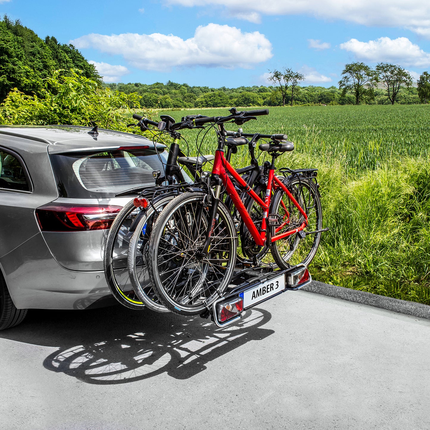Eufab Amber 3-Bike Platform Tow Bar Bike Rack
