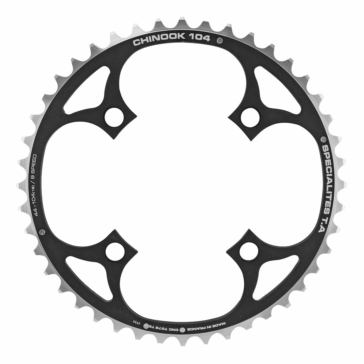 MTB Chainring TA Chinook 4-arm BCD104 44T outer triple 8-9 speed