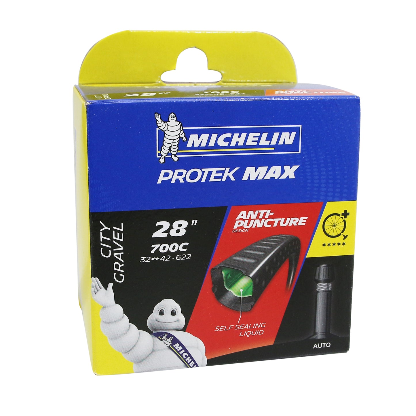 Bicycle inner tube 700 x 32-42 Michelin Protek Max A3 standard valve with puncture sealant