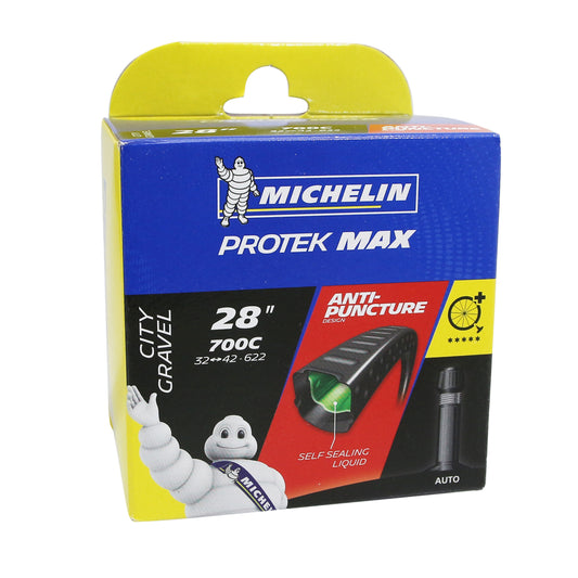 Chambre à air vélo 700 x 32-42 Michelin protek max a3 valve standard avec liquide anti-crevaison