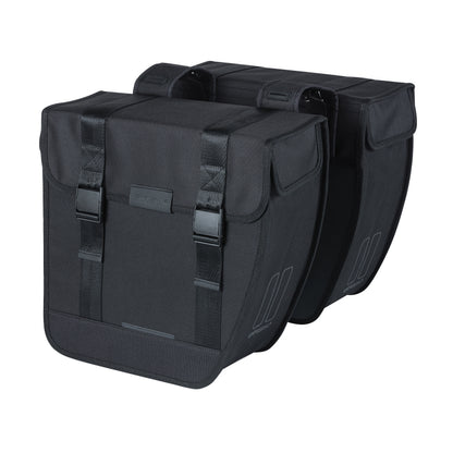 Basil Tour XL Double Pannier 35L Black 35x14x35cm Rack Mounted