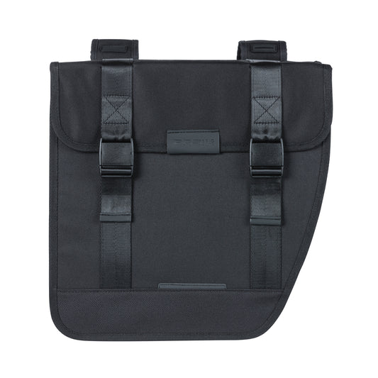Sacoche arrière vélo double Basil tour xl 35l noir 35x14x35cm fixation porte bagage